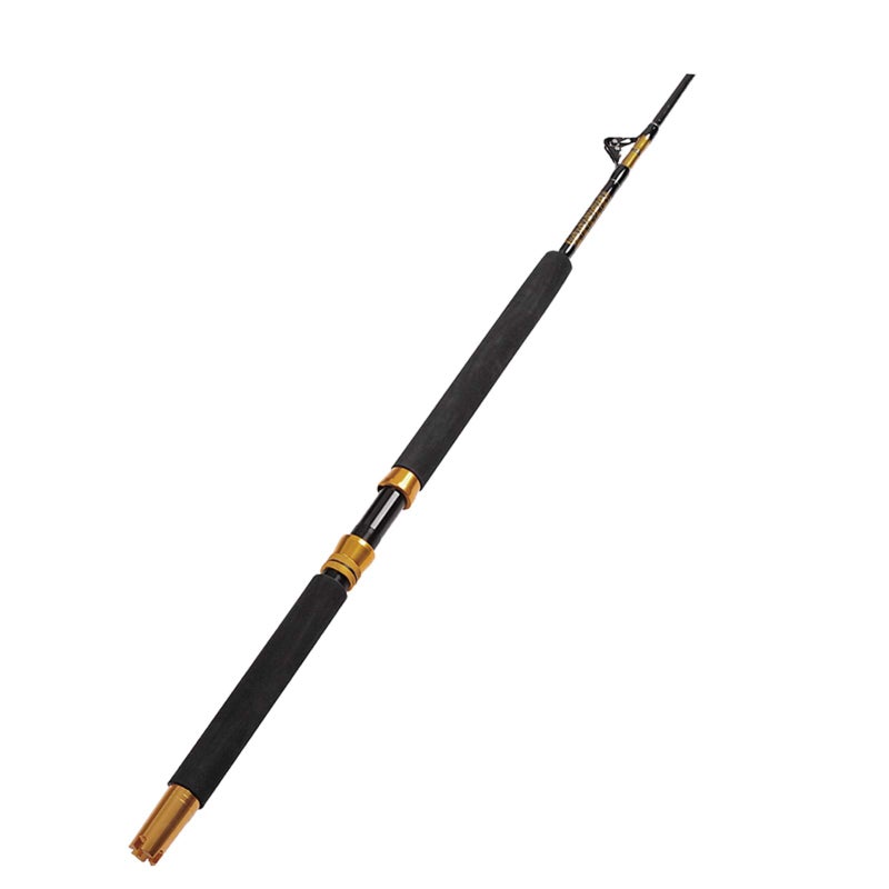 Fiblink 1-Piece/2-Piece Saltwater Offshore Heavy Trolling Rod Big Game Roller Rod Conventional Boat Fishing Pole (5 Feet 6 Inch, 30-50 lb/50-80 lb/80-120 lb) (50-80 lbs) - Image 1